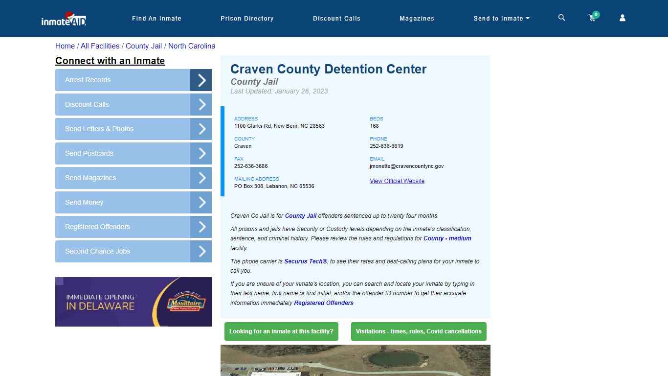 Craven County Detention Center - Inmate Locator - New Bern, NC